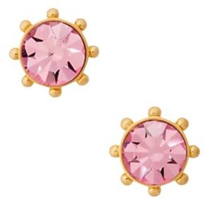 Kate Spade Blush Flying Colors Bezel Earrings
